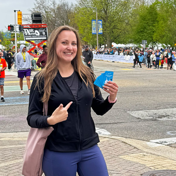 Heather Macyauski with Cari Project at Zeigler Kalamazoo Marathon | April 26, 2026